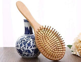 Huachi Wet Hair Brush Bamboo Detangling Brush Natural Wooden Paddle Organic Brush for Women Men Kids Scalp Massage Anti-Static, Reducing Hair Breakage Adding Shine