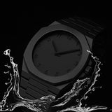 Aura Men's Matte Black Watch with Arabic Numerals – Minimalist Analog Design