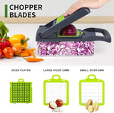 Vegetable Chopper, Onion Chopper, Mandolin Slicer,Pro 10 in 1professional food Choppermultifunctional Vegetable Chopper and Slicer, Dicing Machine, AdjustableVegetable Cutter With Container