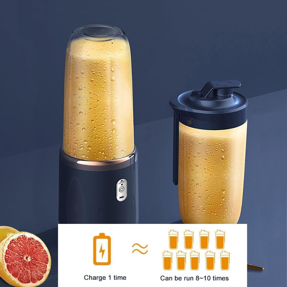 Portable | Blender] 2-in-1 Portable Blender and Juicer | 6 Blades, USB Charging, Dual Cups | Suitable for Snow Mud, Milkshakes and Ice Drinks - Perfect Gift for Valentine's Day, Thanksgiving, Christmas, Mother's Day