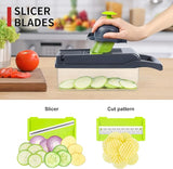 Vegetable Chopper, Onion Chopper, Mandolin Slicer,Pro 10 in 1professional food Choppermultifunctional Vegetable Chopper and Slicer, Dicing Machine, AdjustableVegetable Cutter With Container