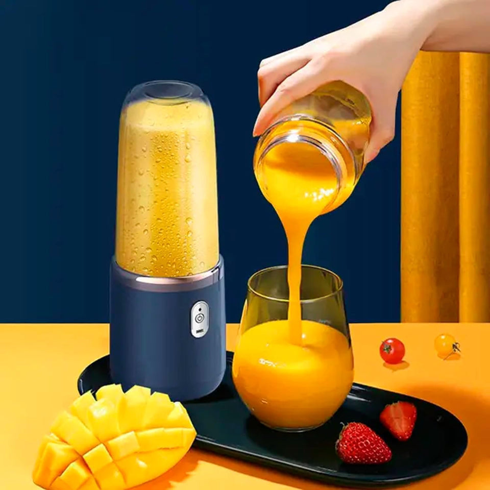 Portable | Blender] 2-in-1 Portable Blender and Juicer | 6 Blades, USB Charging, Dual Cups | Suitable for Snow Mud, Milkshakes and Ice Drinks - Perfect Gift for Valentine's Day, Thanksgiving, Christmas, Mother's Day