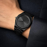 Aura Men's Matte Black Watch with Arabic Numerals – Minimalist Analog Design