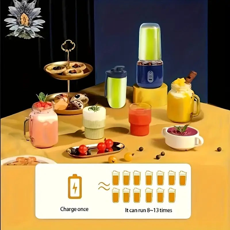 Portable | Blender] 2-in-1 Portable Blender and Juicer | 6 Blades, USB Charging, Dual Cups | Suitable for Snow Mud, Milkshakes and Ice Drinks - Perfect Gift for Valentine's Day, Thanksgiving, Christmas, Mother's Day